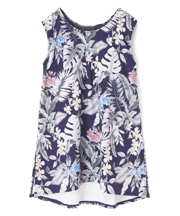 San-ai Resort（三愛水着楽園） 【水陸両用】　プリントカップ付きトップス　M・L　【Reir（レイール）】 ネイビー