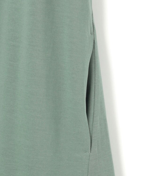 23区 L 【Oggi8月号掲載/接触冷感/洗える】ツイストコットンプレーティング スリーブレスワンピース モスグリーン系