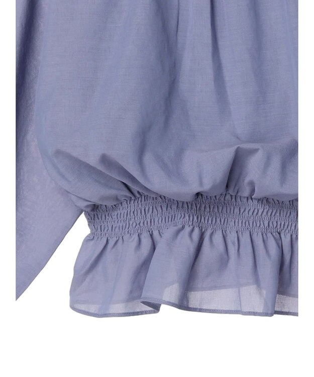 earth music&ecology シャーリングシアーブラウス Blue