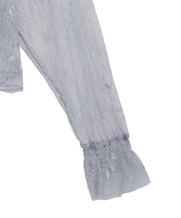 earth music&ecology ＳＥＴ２点ラッフルレースブラウス＋キャミソール Grayish Blue