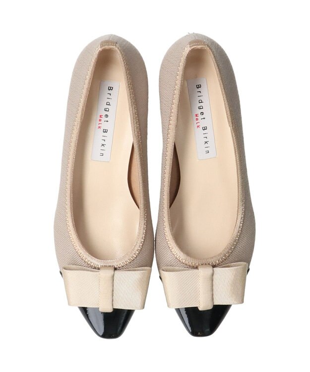 Bridget Birkin ＜2E＞【Bridget Birkin walk】リボンモチーフパンプス ベージュコンビ
