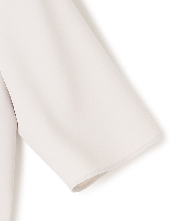 ICB L ストレッチジョーゼット ラッフルディテールブラウス トープ