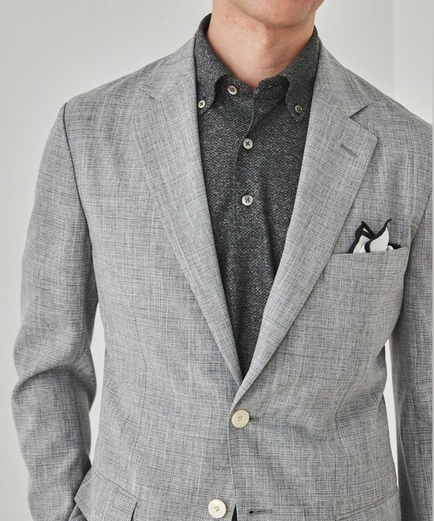 GOTAIRIKU ウォッシャブルに進化【洗える/シワになりにくい/ストレッチ】タイワンタフタ ジャケット ライトグレー系