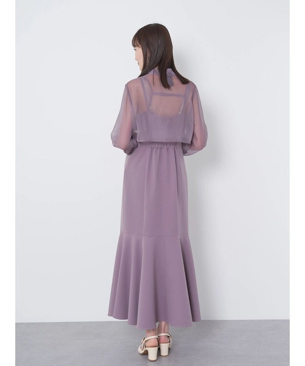 earth music&ecology ＳＥＴ２点シアーボレロ＋キャミワンピース Grayish Pink