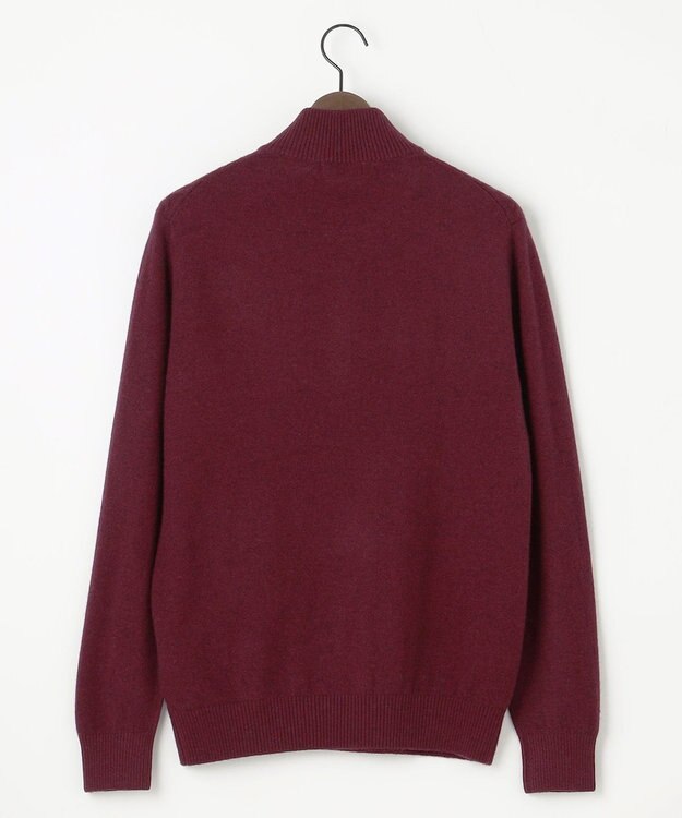 JOSEPH ABBOUD カシミヤブレンド ハイネック ZIP プルオーバーニット ワイン系