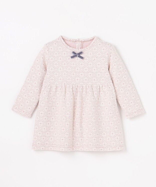 組曲 KIDS 【80-90㎝】 フロストフラワージャガード セットアップ ラベンダー