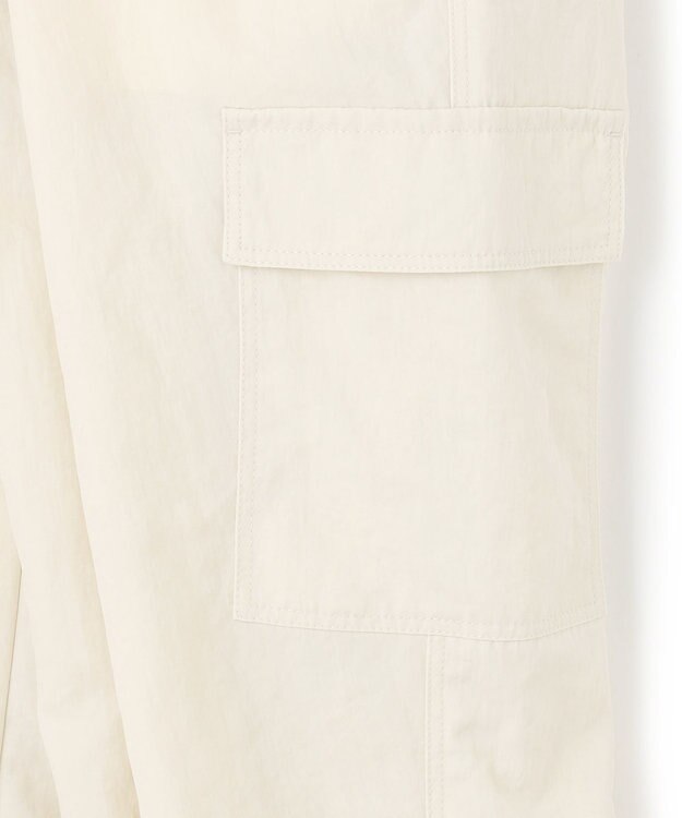 BEIGE， 【洗える】ACANTHUS / カーヴィーシルエットカーゴパンツ Ecru