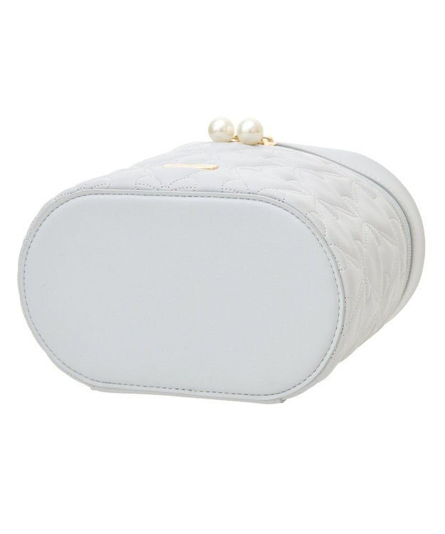 Maison de FLEUR EC限定リボンキルティングキューブバッグ Grayish Blue