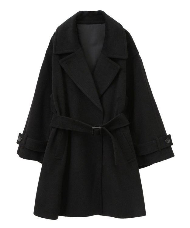 earth music&ecology ミドル丈コート Black