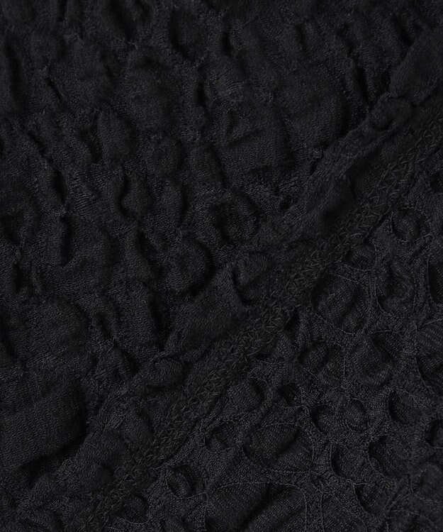 uncrave 【洗濯機洗い可】ストレッチレース トップス （uncrave WHITE） ブラック