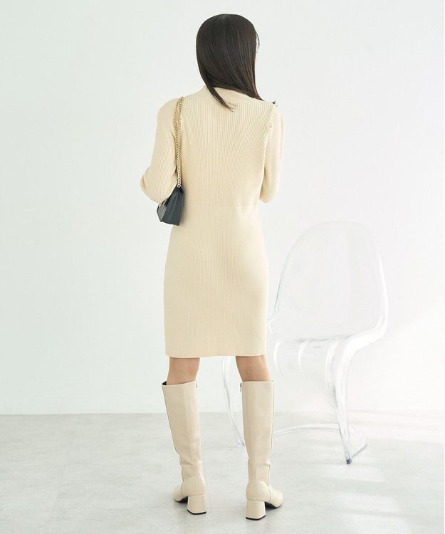 earth music&ecology ニットミニワンピース Ivory