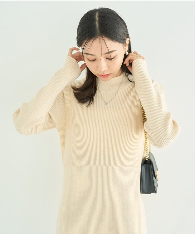 earth music&ecology ニットミニワンピース Ivory