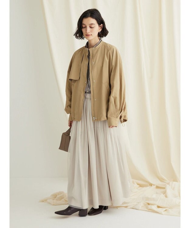 CRAFT STANDARD BOUTIQUE 綿ナイロングログランブルゾン Beige