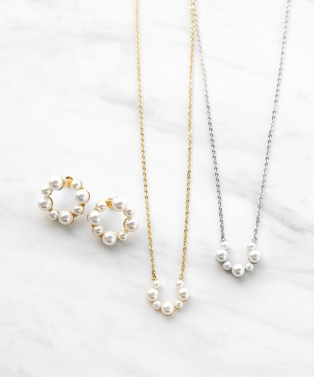 TOCCA FRILL PEARL EARRINGS イヤリング ゴールド系