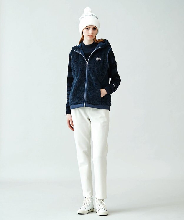 23区GOLF ウールライクなキレイ見えボトムス【WOMEN】【ストレッチ】ＴＲストレッチ ベーシックパンツ ホワイト系