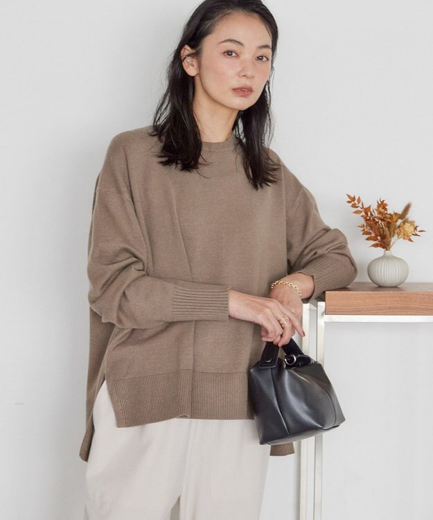 AMERICAN HOLIC バイパチサイドスリットニットプルオーバー Mocha