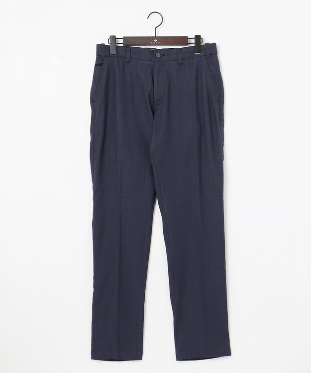 JOSEPH ABBOUD 【ウエストも伸びる/ストレッチ】 リヨセルリネンムーブパンツ ネイビー系