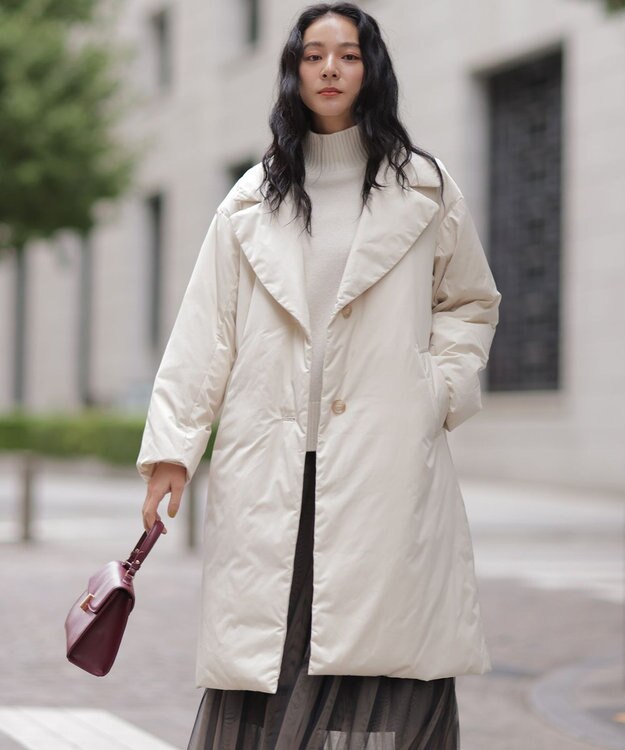 組曲 S ステッチレスライト ダウン ベージュ系