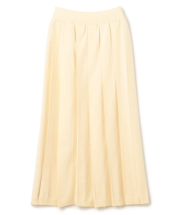 uncrave 【手洗い可】ドライタッチ ニット プリーツ スカート（uncrave WHITE） エクリュ