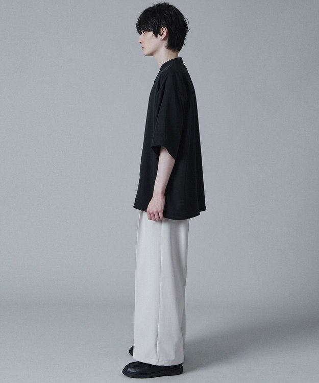 WEGO トロミBIGバンドカラーシャツ（S） ブラック