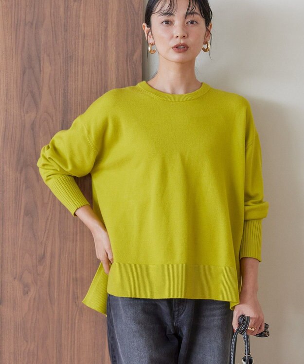 AMERICAN HOLIC バイパチサイドスリットニットプルオーバー Yellow