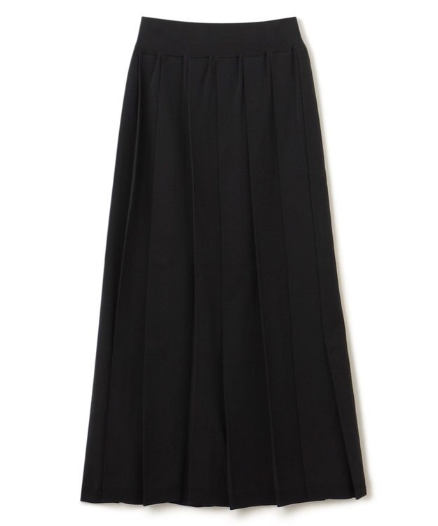 uncrave 【手洗い可】ドライタッチ ニット プリーツ スカート（uncrave WHITE） ブラック