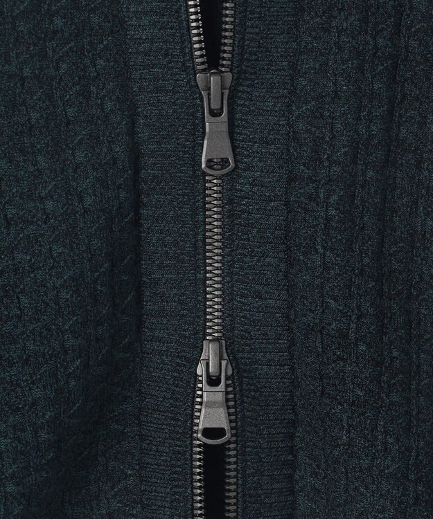 JOSEPH HOMME 【イージーケア】 ヴィスコースリンクス　ジップアップカーディガン ピーコックグリーン系