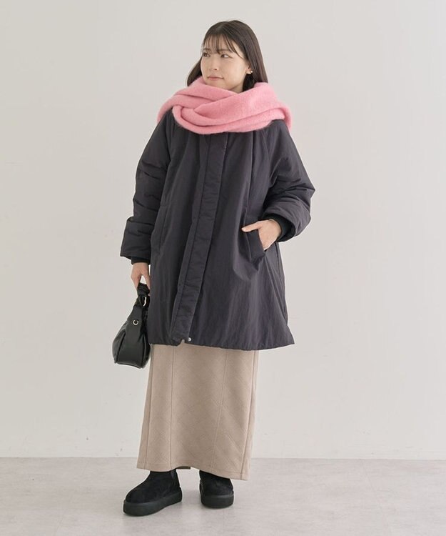 Green Parks ・ＥＬＥＮＣＡＲＥ　ＤＵＥ　エンボスナロースカート Gray Beige