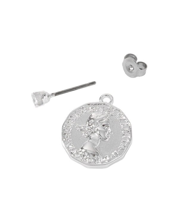 earth music&ecology ２WAYコインビジューピアス Silver