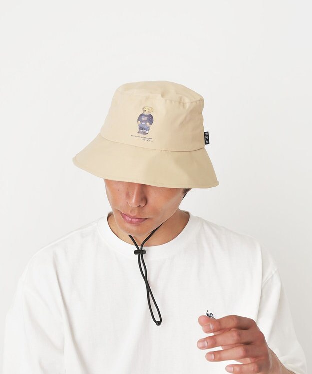 MOONBAT 【WEB限定】POLO RALPH LAUREN（ポロ ラルフ ローレン）遮光 レインハット  FLAG BEAR ポロベア ベージュ