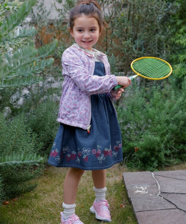 ANY KIDS 【チェリーベリーシリーズ】シャカシャカ リバーシ ブルゾン ラベンダー