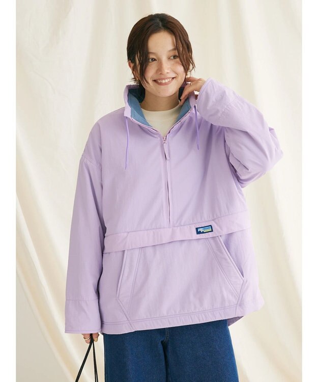 CRAFT STANDARD BOUTIQUE ナイロン×裏フリースアノラックブルゾンＬ／Ｓ Lavender