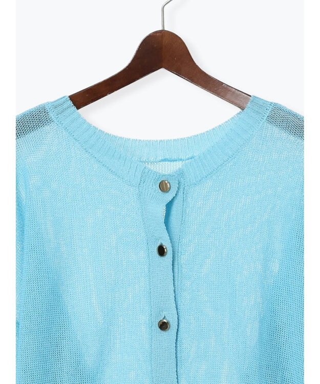 Te chichi 【WEB限定カラーあり】ペーパータッチヤーン2wayメッシュニット ブルー