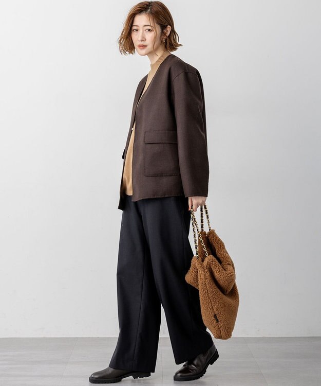 23区 TWリバーシブル アウター ダークブラウン系