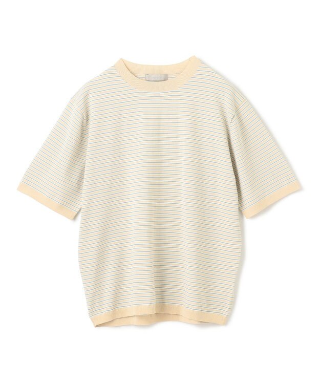 UNFILO MENS 【メンズノンノWEB掲載】スゴ機能美 ニット クルーネック ベージュボーダー