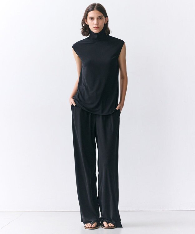 BEIGE， MELLE / ハイストレッチイージーパンツ Black