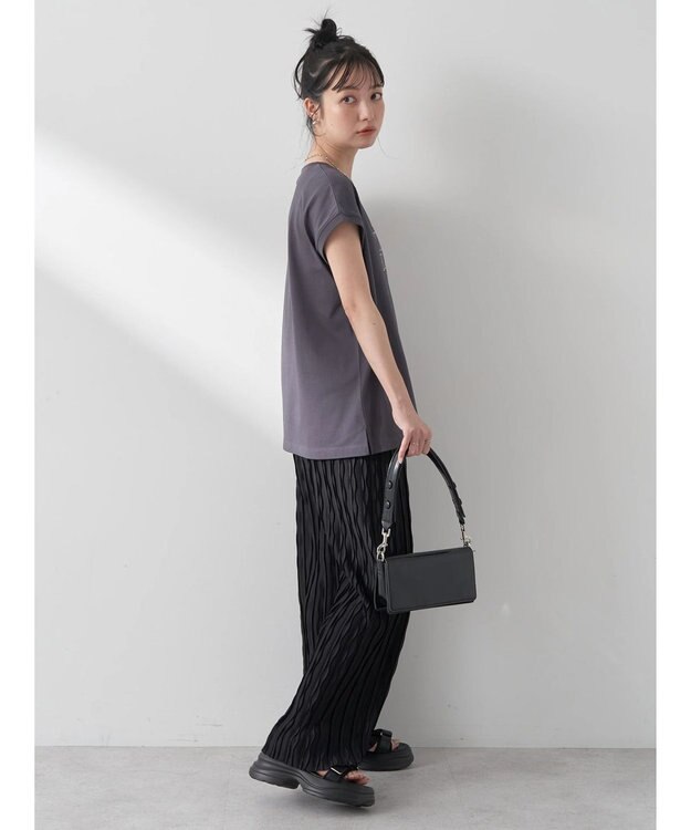 earth music&ecology ＴＥＲＲＥ　ＢＡＴＴＵＥ　フレンチＴ Charcoal Gray