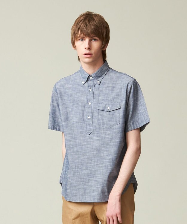 J.PRESS MEN アメリカンコットン ダンガリーシャツ ネイビー系