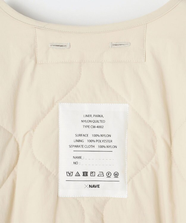 NAVE ライナーキルトアウターsize2 アイボリー系
