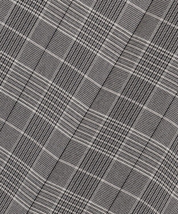 23区 【洗える】ウォームストレッチ チェック ワイド パンツ グレーチェック