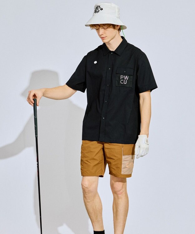 PW CIRCULUS 【MEN】メッシュカーゴショーツ ゴルフ ベージュ系