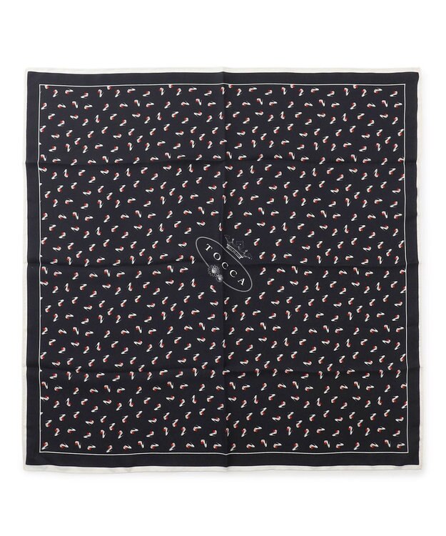 TOCCA 【岡崎紗絵さん着用】RIBBON&HIGHHEEL SILK SCARF シルクスカーフ ブラック系