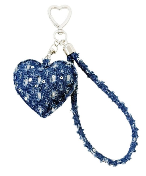 WEGO ハートデニムキーホルダー 柄3