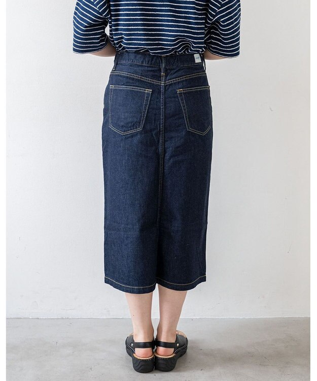 caqu FS 3/4丈 デニムスカートⅡ rinse