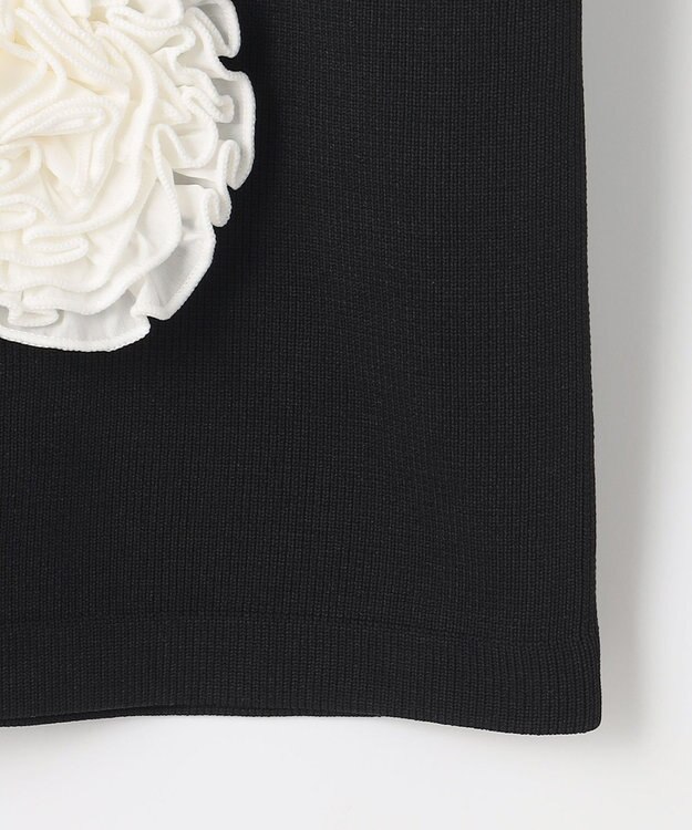 組曲 S 【組曲×setsuko sagittaire】ボンボンフラワーニット カーディガン ブラック系