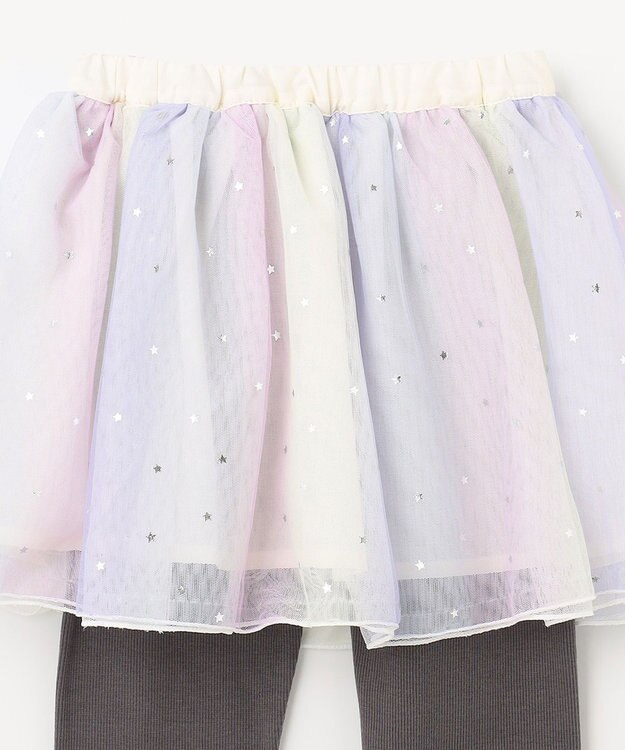 ANY KIDS チュールスカッツ レインボー×グレー