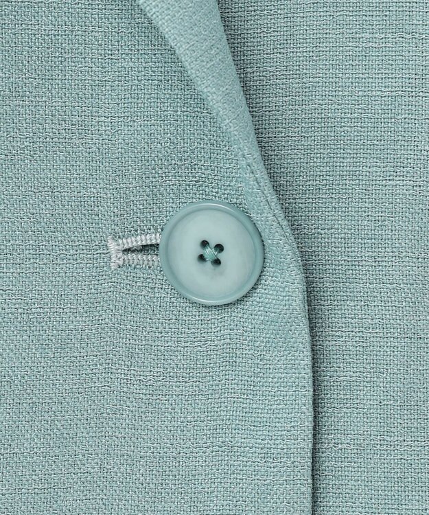 自由区 【ドラマ「明日はもっと いい日になる」着用】【セットアップ対応・接触冷感・洗える】リネンライクシンセティックテーラード ジャケット ライトブルー