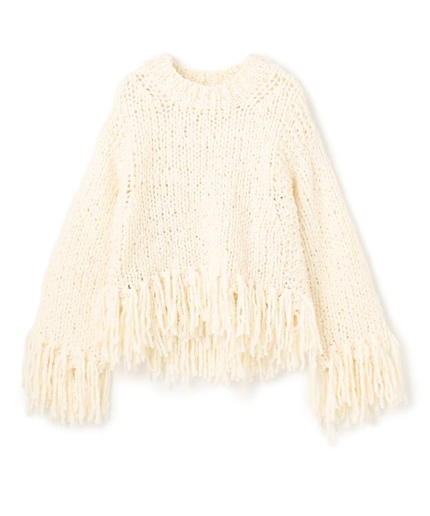 uncrave フリンジプルオーバー ホワイト系