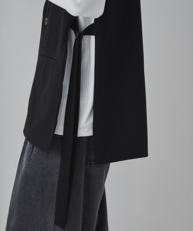 WEGO 【ユニセックス着用ITEM】TRノーカラーベスト ブラック