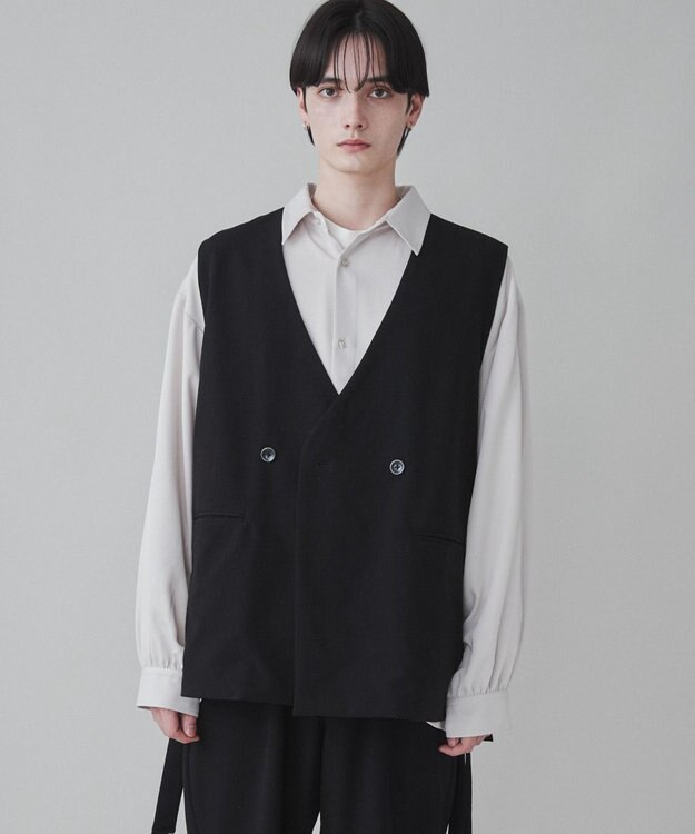 WEGO 【ユニセックス着用ITEM】TRノーカラーベスト ブラック